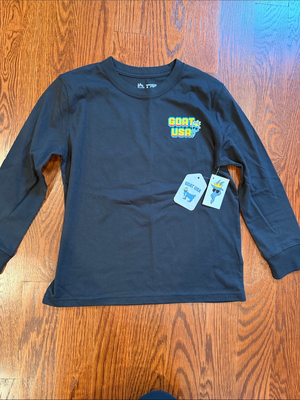 Boys' Goat USA Black Long-Sleeve Graphic Tee
